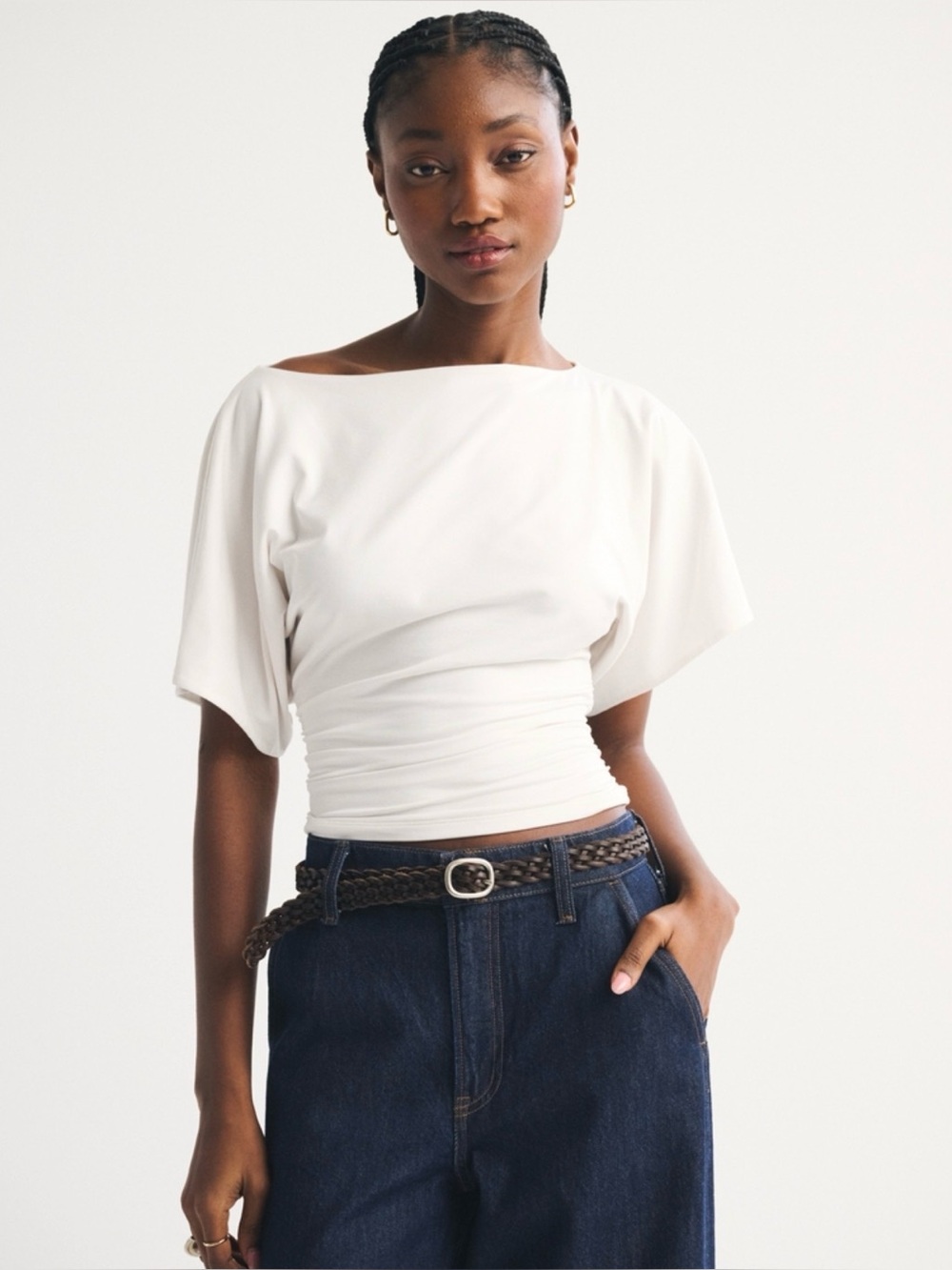 Abercrombie & Fitch - Flitter Sleeve Slash Top